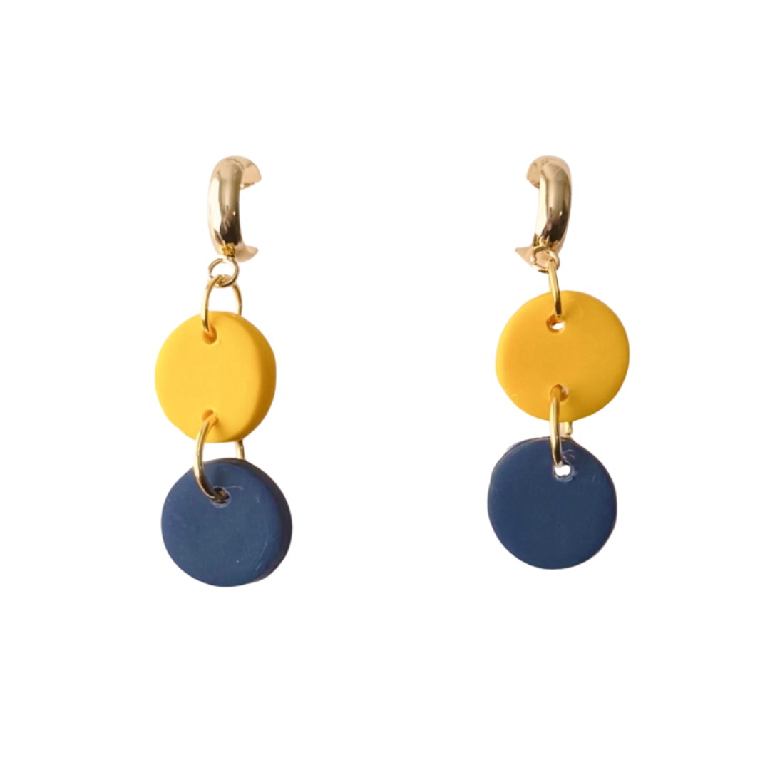 Sweet Tree Ember, handcrafted polymer clay earrings
