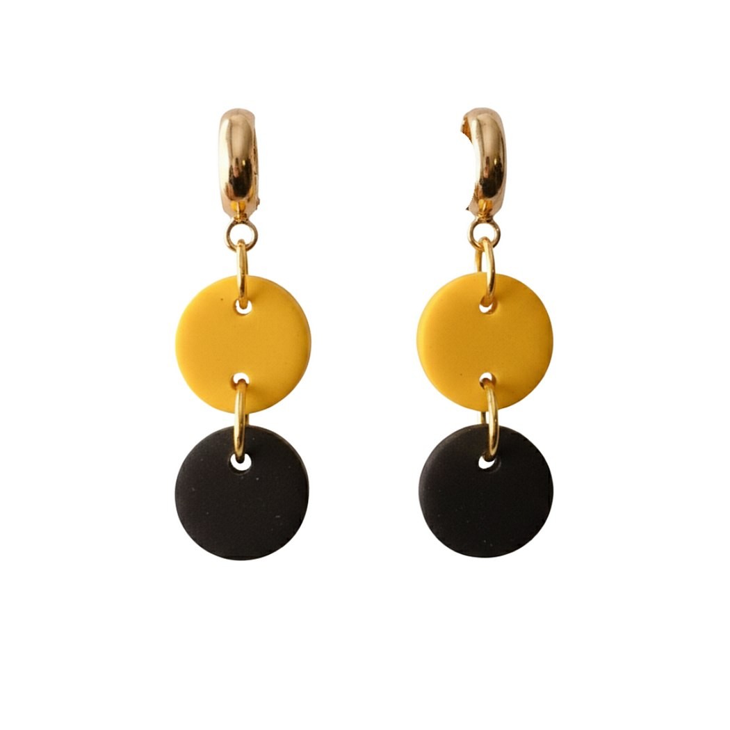 Sweet Tree Ember, handcrafted polymer clay earrings