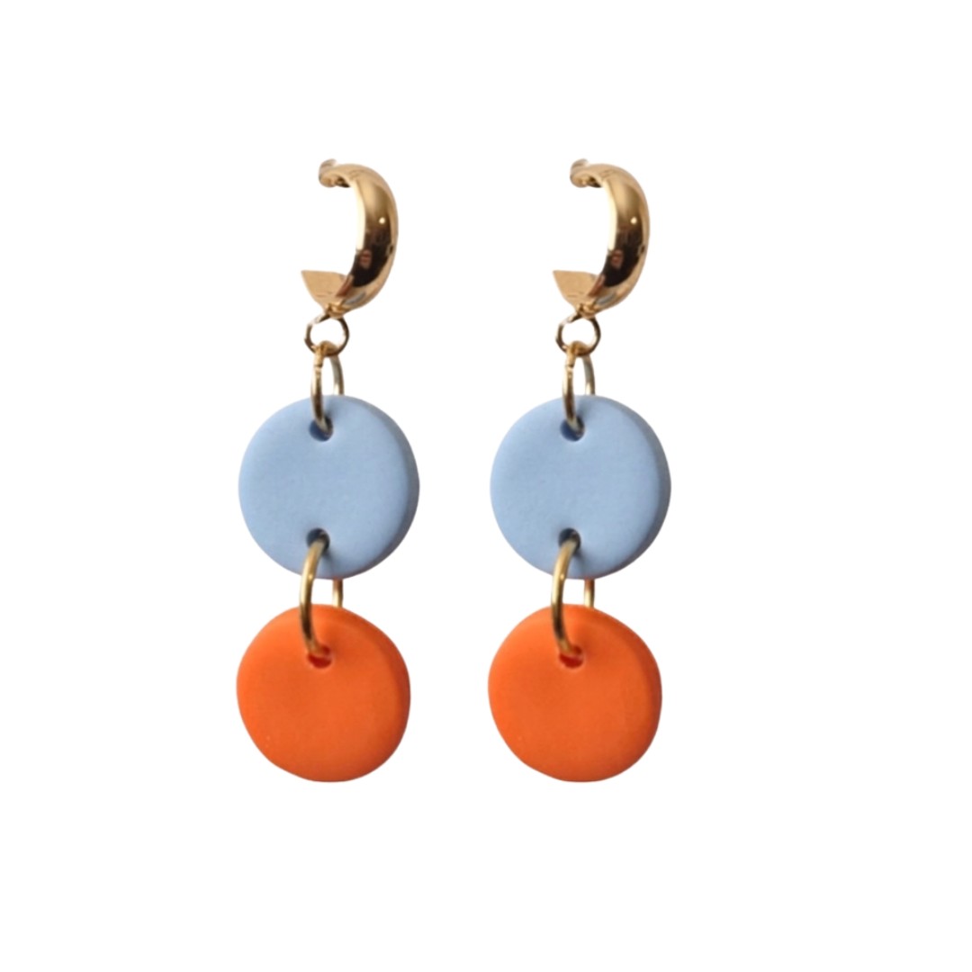 Sweet Tree Ember, handcrafted polymer clay earrings