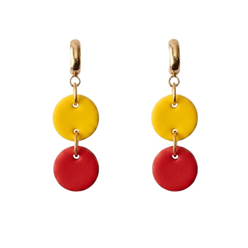 Sweet Tree Ember, handcrafted polymer clay earrings