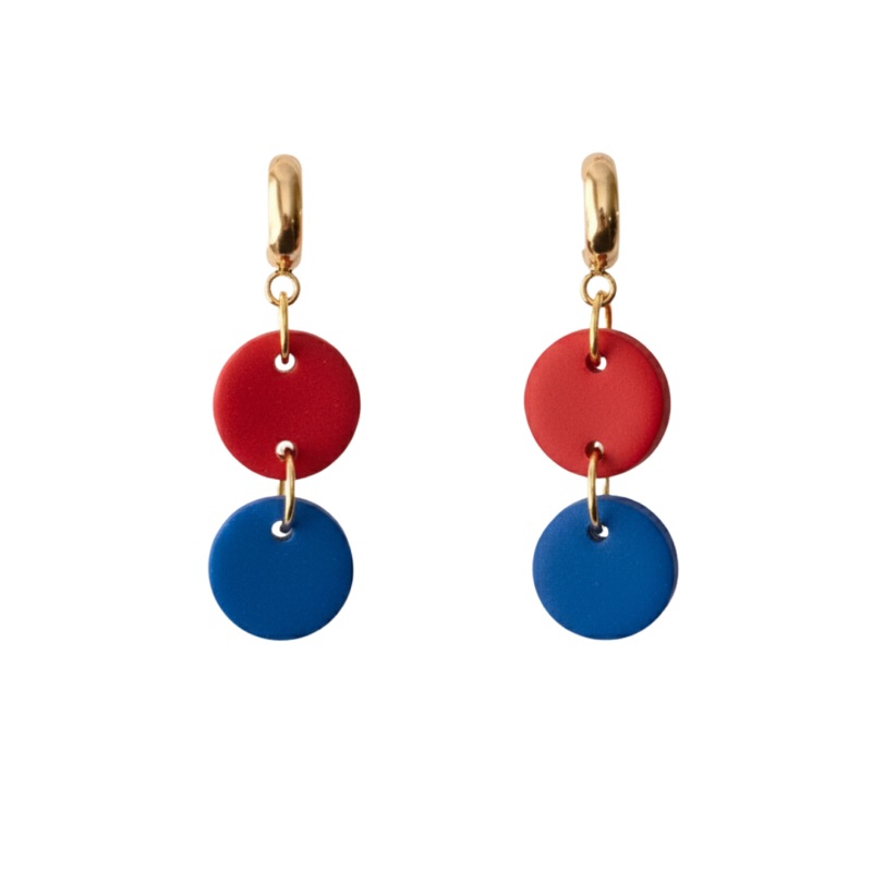 Sweet Tree Ember, handcrafted polymer clay earrings