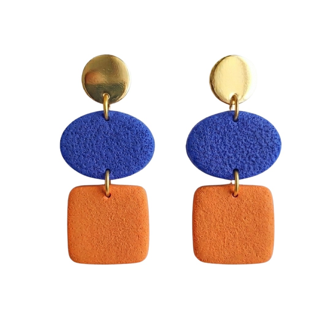 Sweet Tree Blue & Orange game day earrings