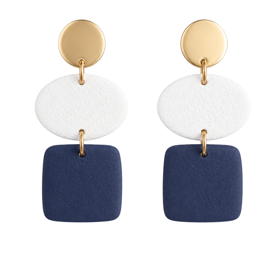 Sweet Tree Navy & White game day earrings