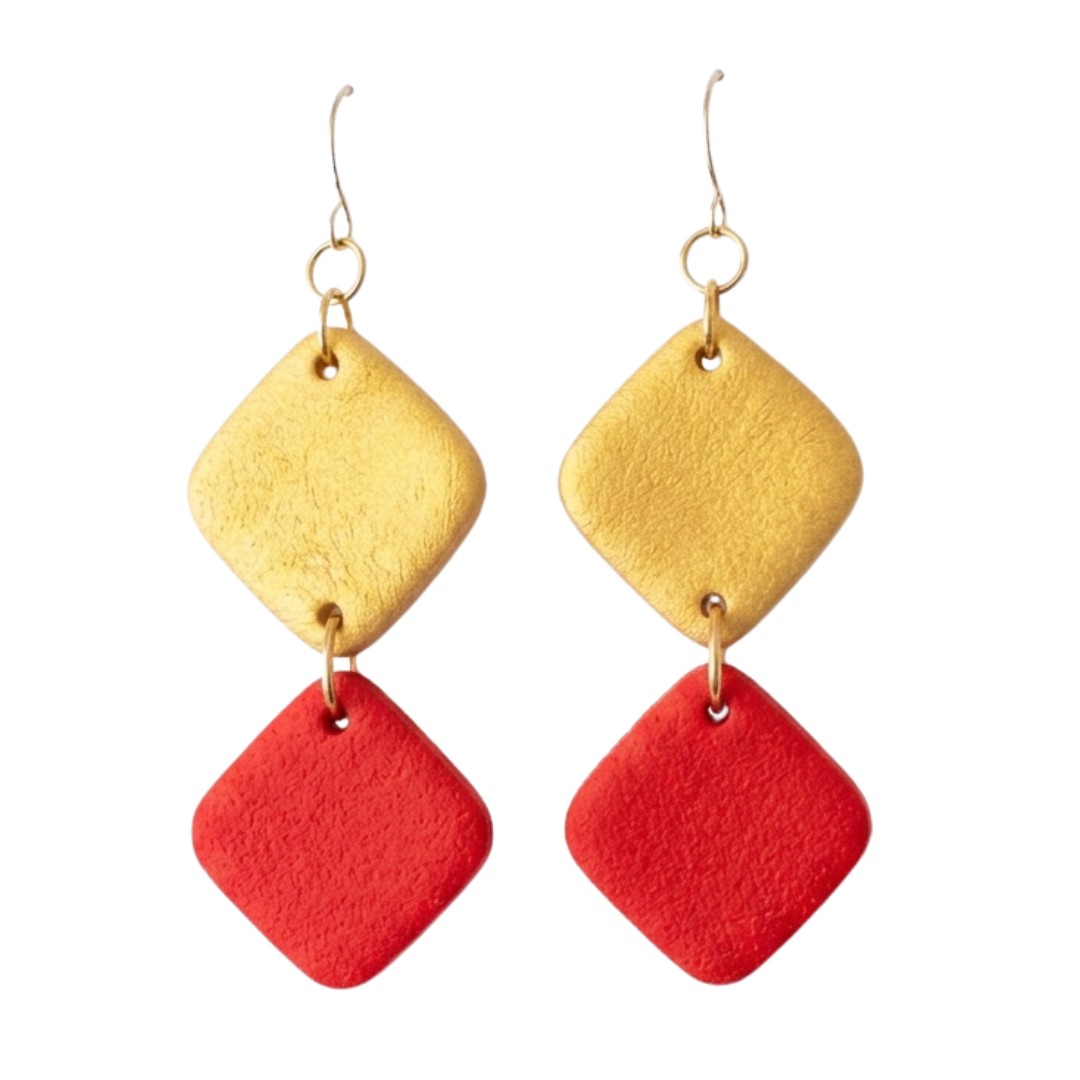 Sweet Tree Ellison, handcrafted polymer clay earrings