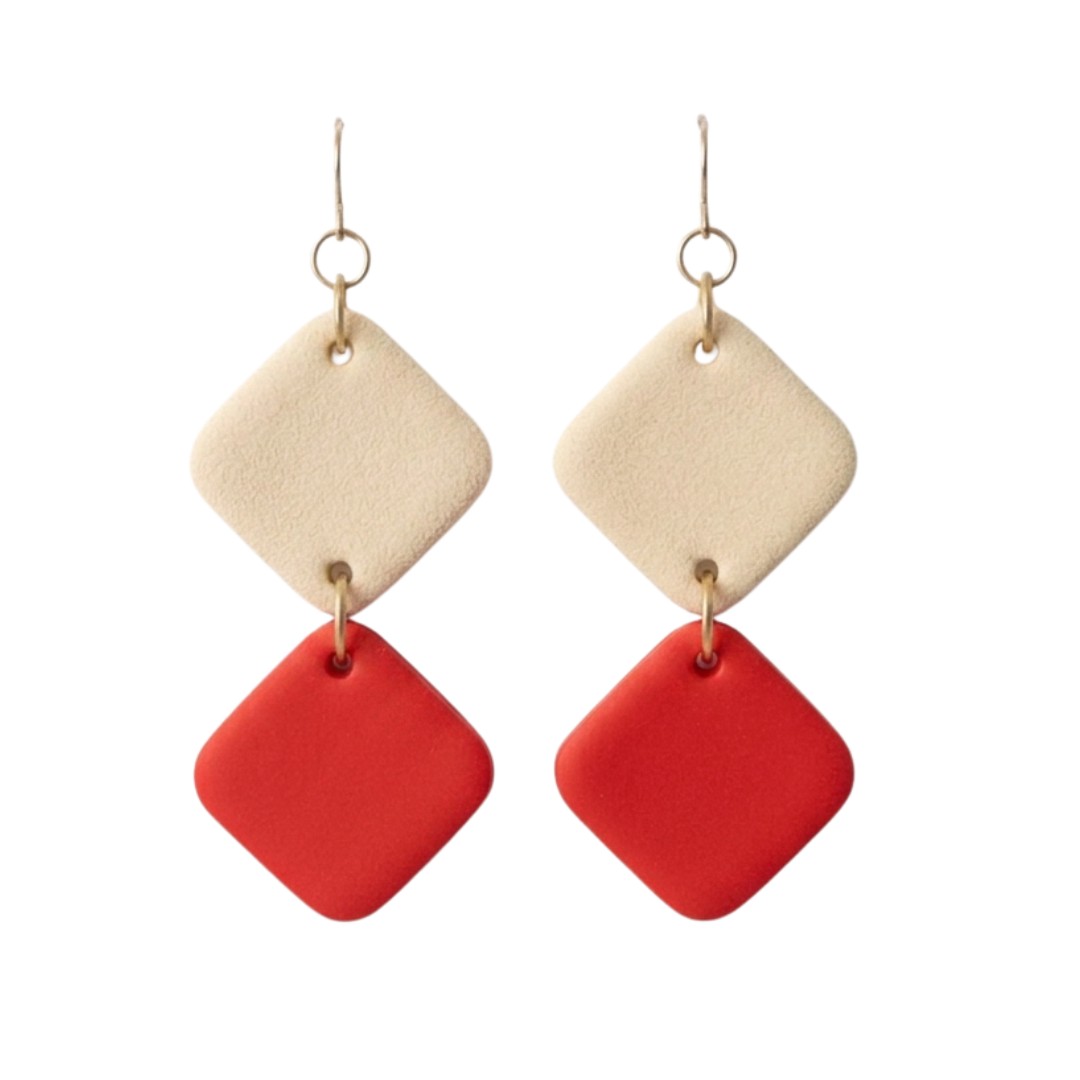 Sweet Tree Ellison, handcrafted polymer clay earrings