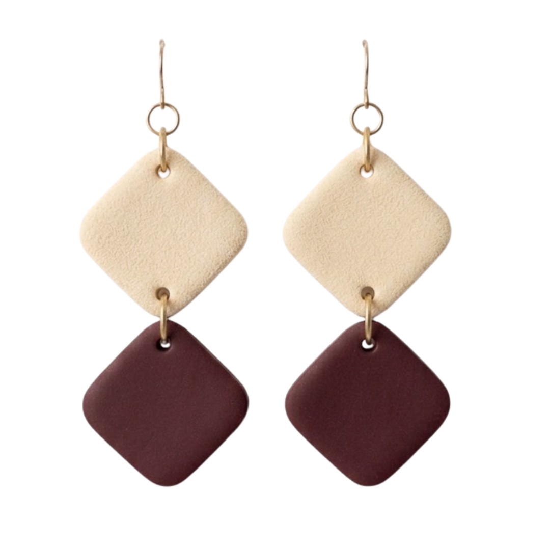Sweet Tree Ellison, handcrafted polymer clay earrings
