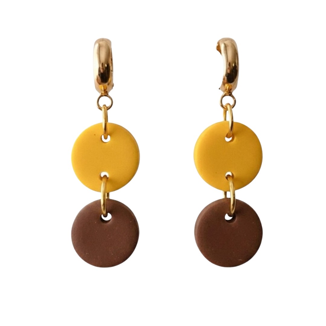 Sweet Tree Ember, handcrafted polymer clay earrings
