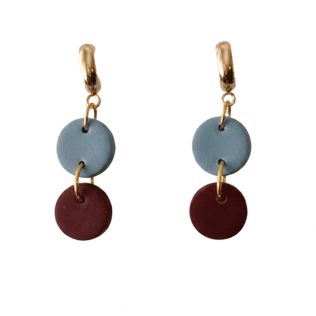 Sweet Tree Ember, handcrafted polymer clay earrings