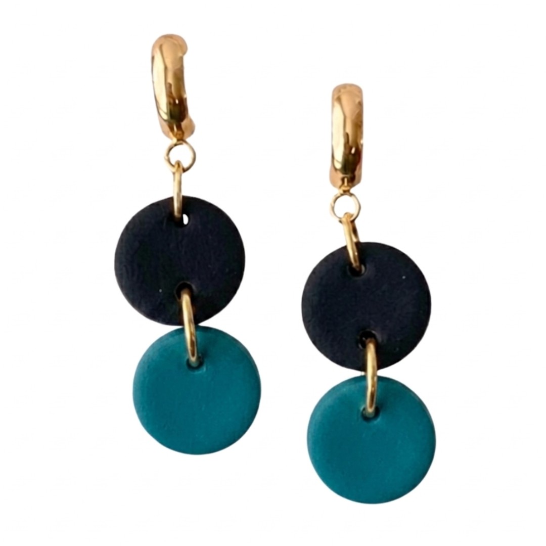Sweet Tree Ember, handcrafted polymer clay earrings