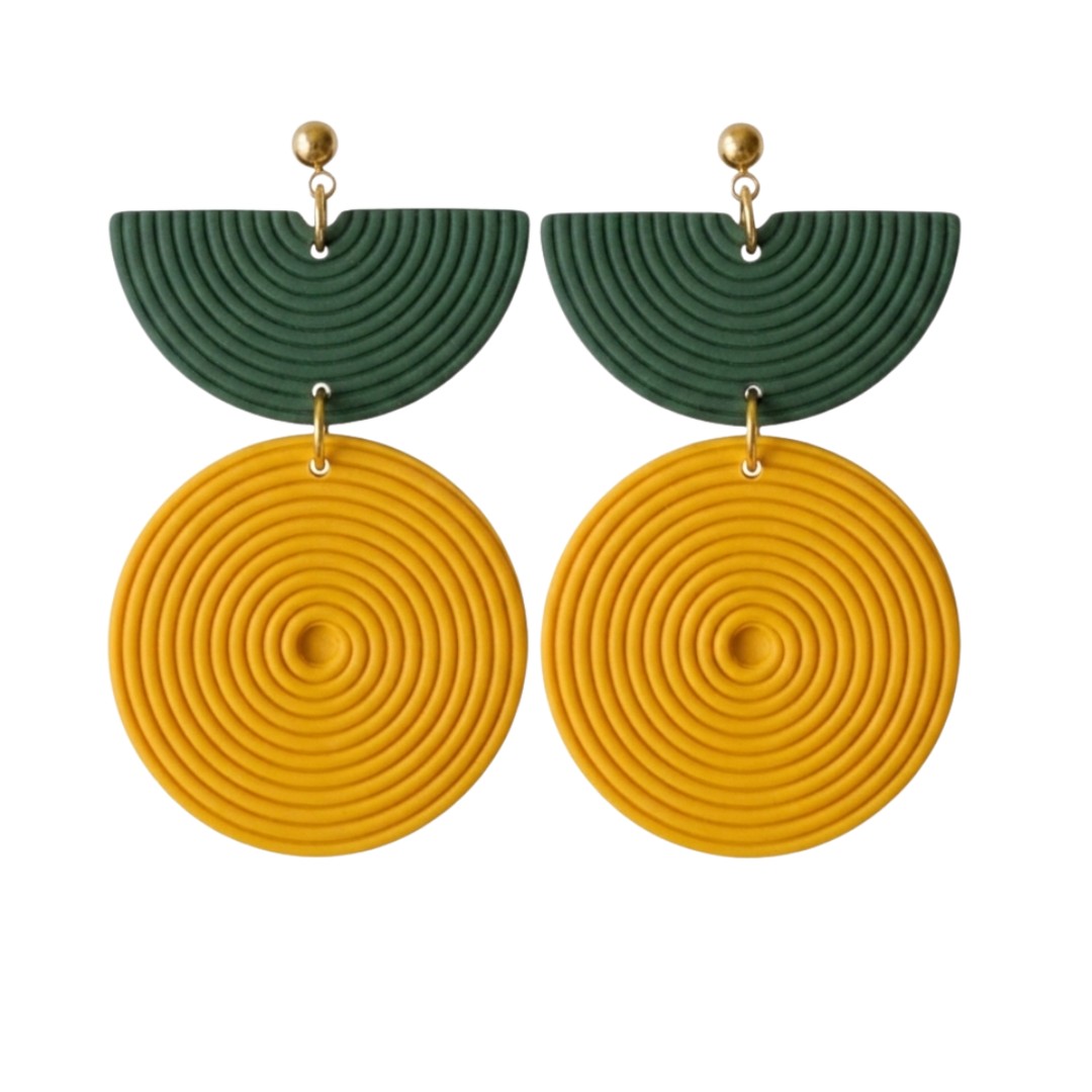 Sweet Tree Hallie, handcrafted polymer clay earrings