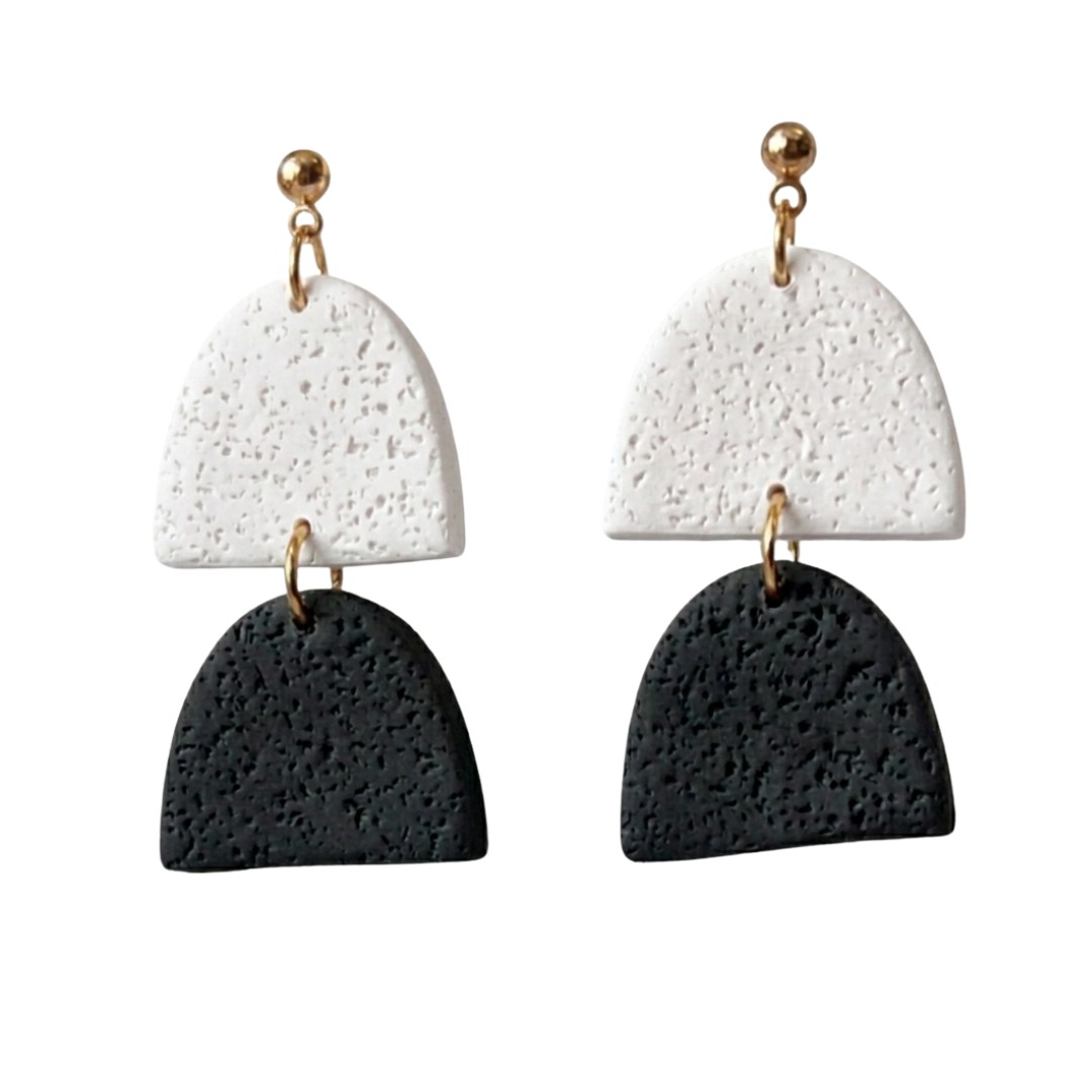 Sweet Tree Hazel, handcrafted polymer clay earrings