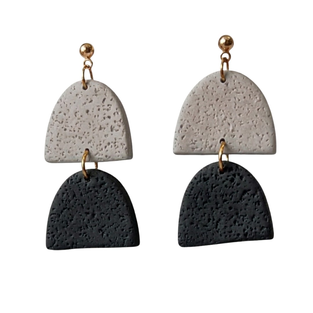 Sweet Tree Hazel, handcrafted polymer clay earrings