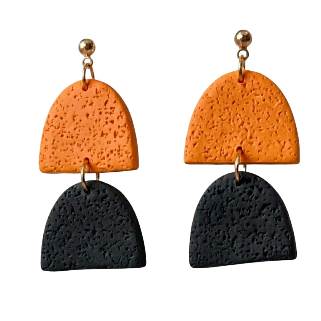 Sweet Tree Hazel, handcrafted polymer clay earrings