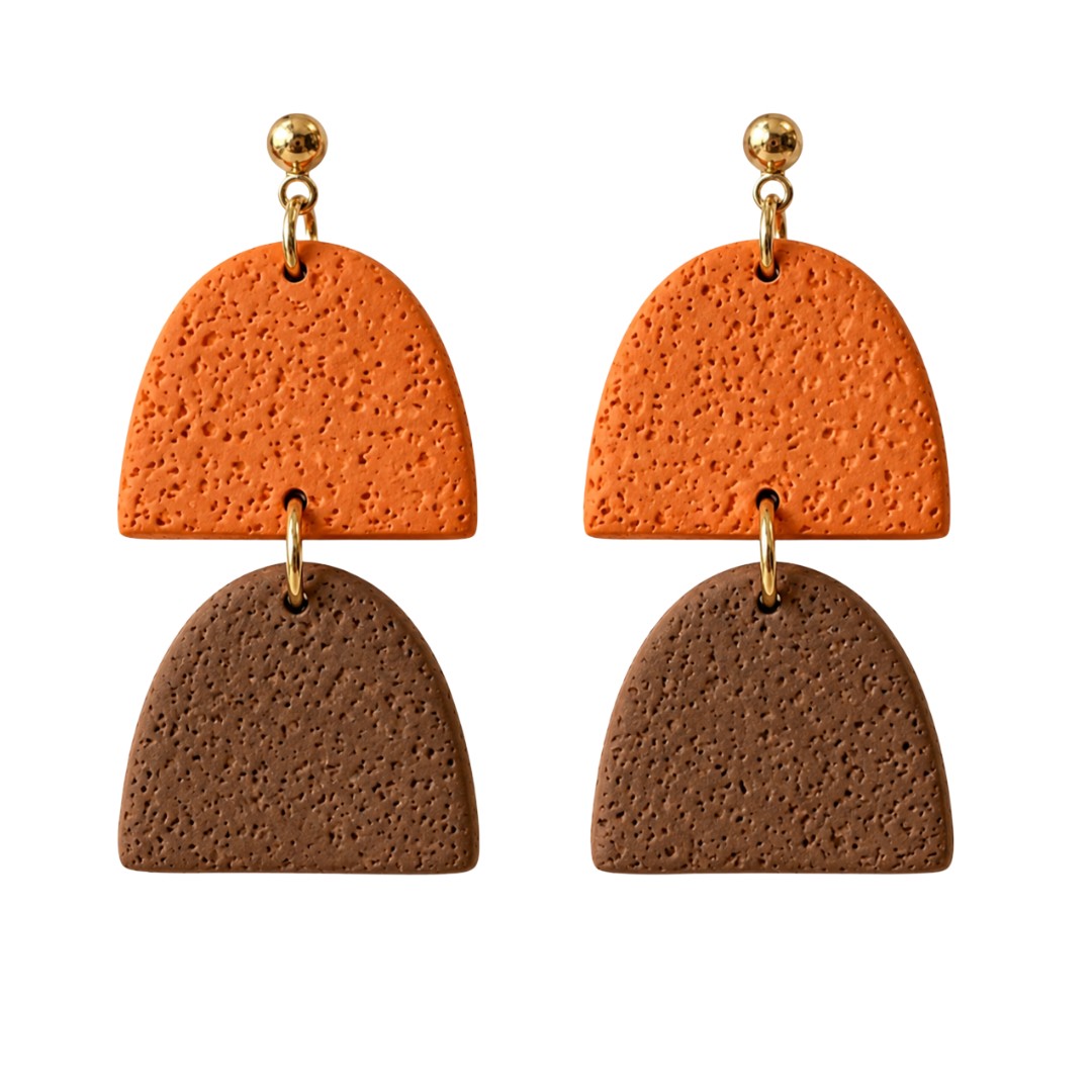 Sweet Tree Hazel, handcrafted polymer clay earrings