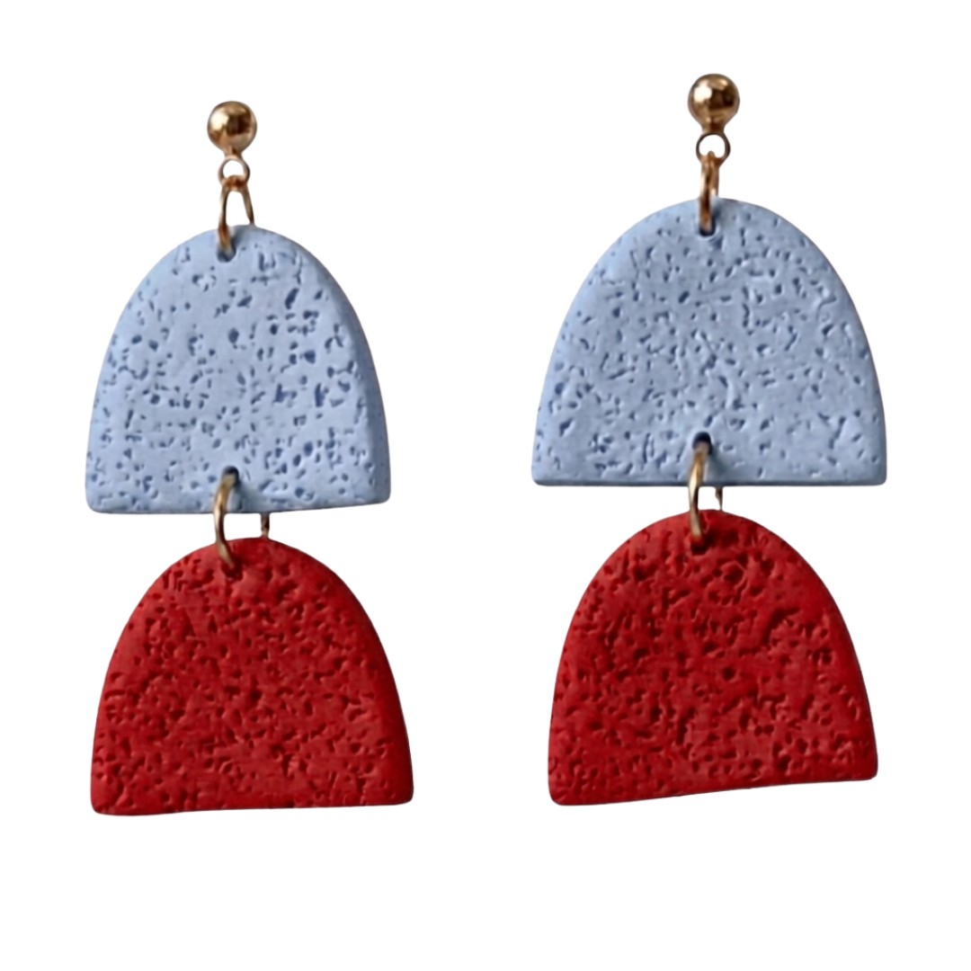 Sweet Tree Hazel, handcrafted polymer clay earrings