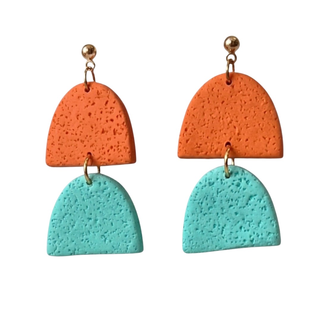 Sweet Tree Hazel, handcrafted polymer clay earrings