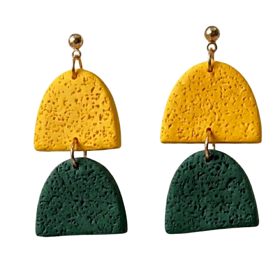 Sweet Tree Hazel, handcrafted polymer clay earrings