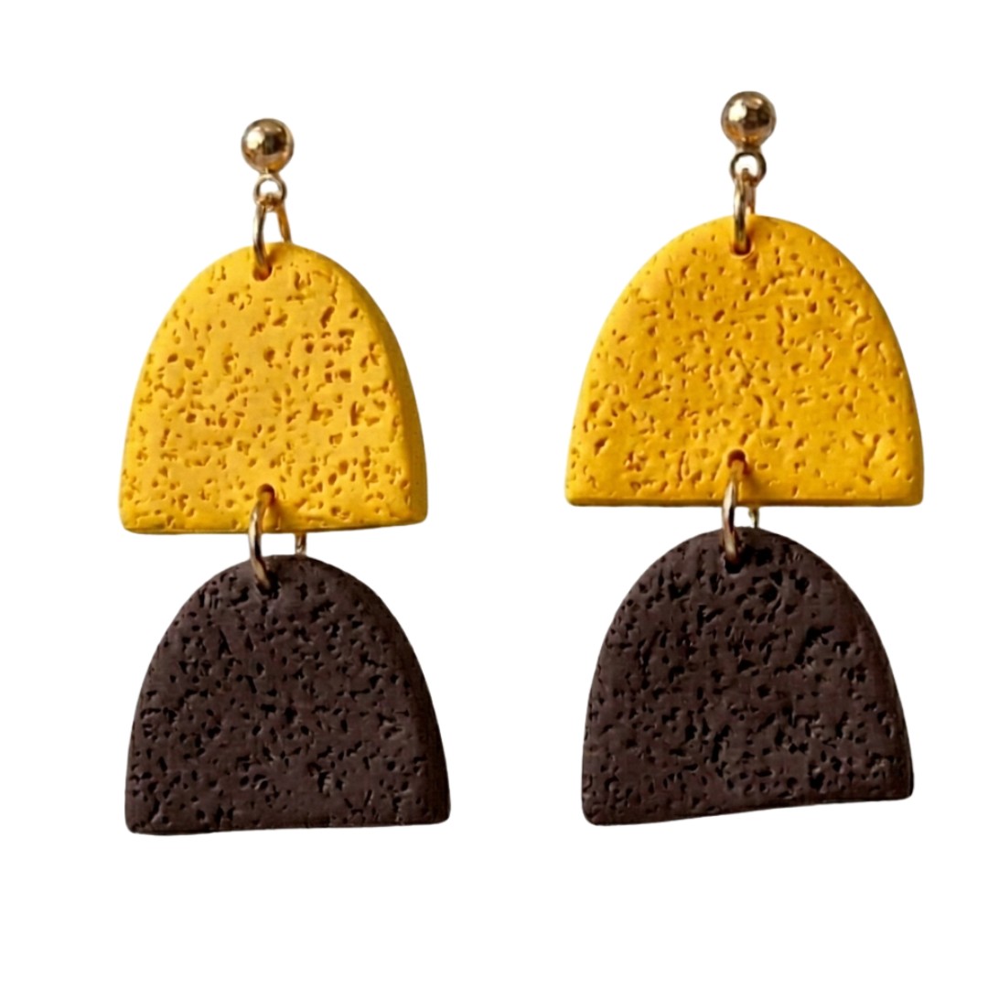 Sweet Tree Hazel, handcrafted polymer clay earrings