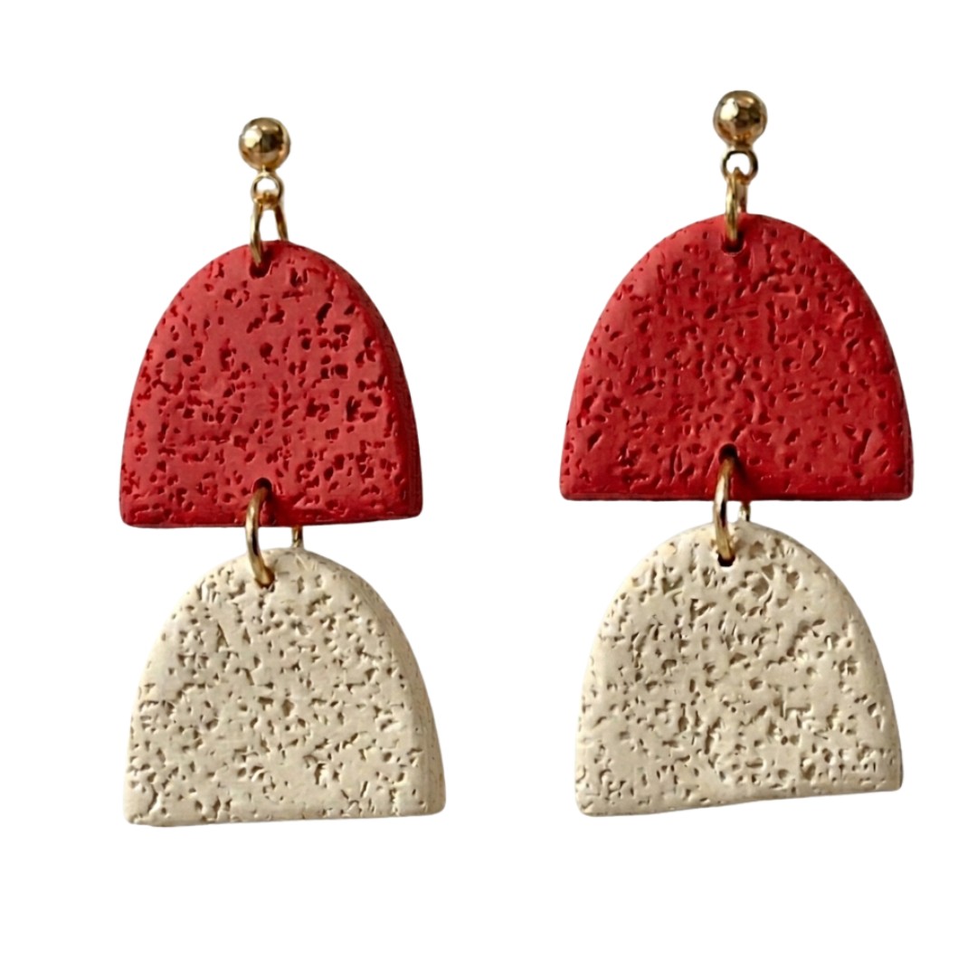 Sweet Tree Hazel, handcrafted polymer clay earrings