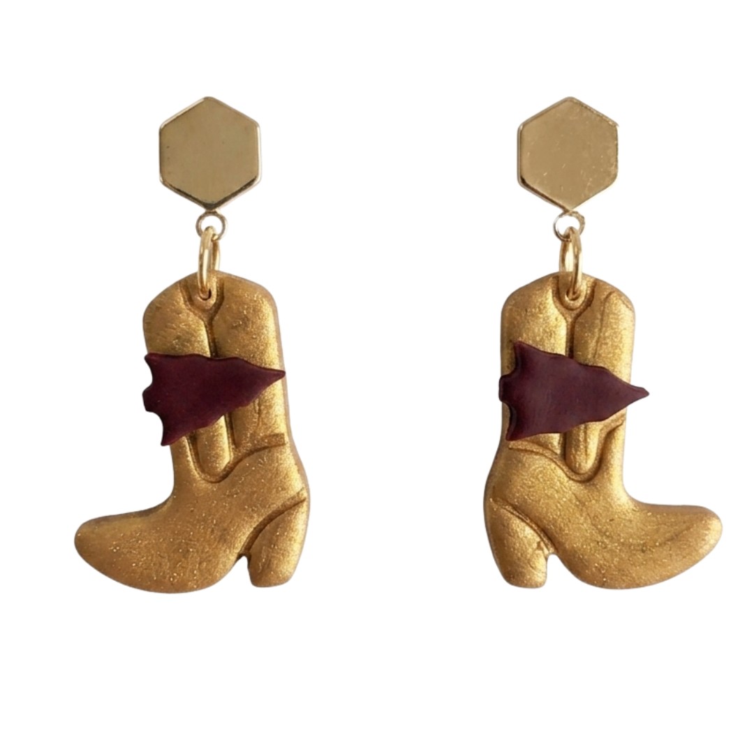 Sweet Tree Patsy, handcrafted polymer clay earrings
