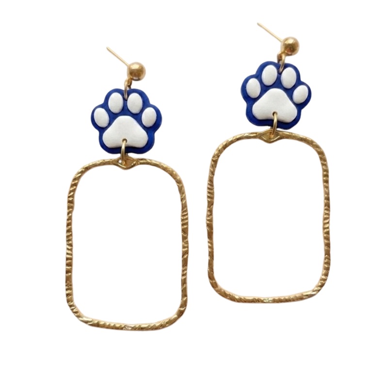 Sweet Tree Royal Blue & White game day earrings